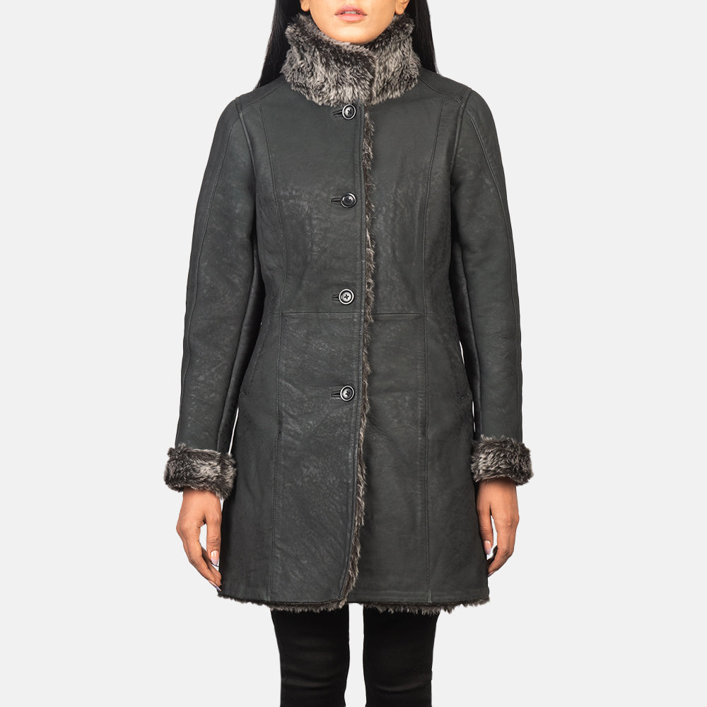 Erica Shearling Leather Coat