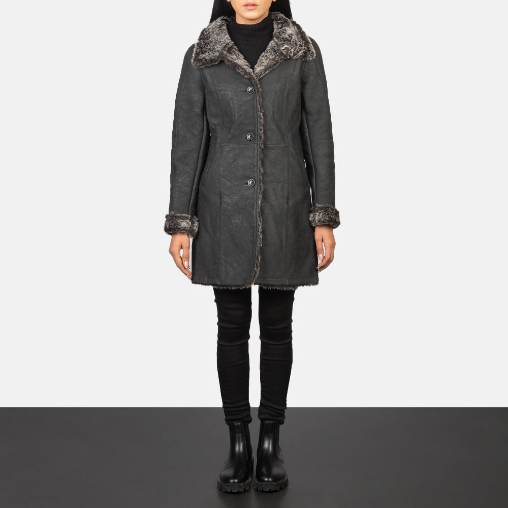 Erica Shearling Leather Coat