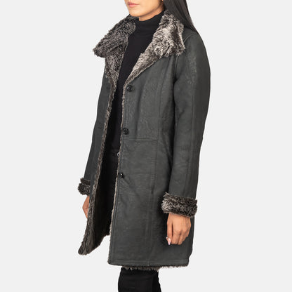 Erica Shearling Leather Coat