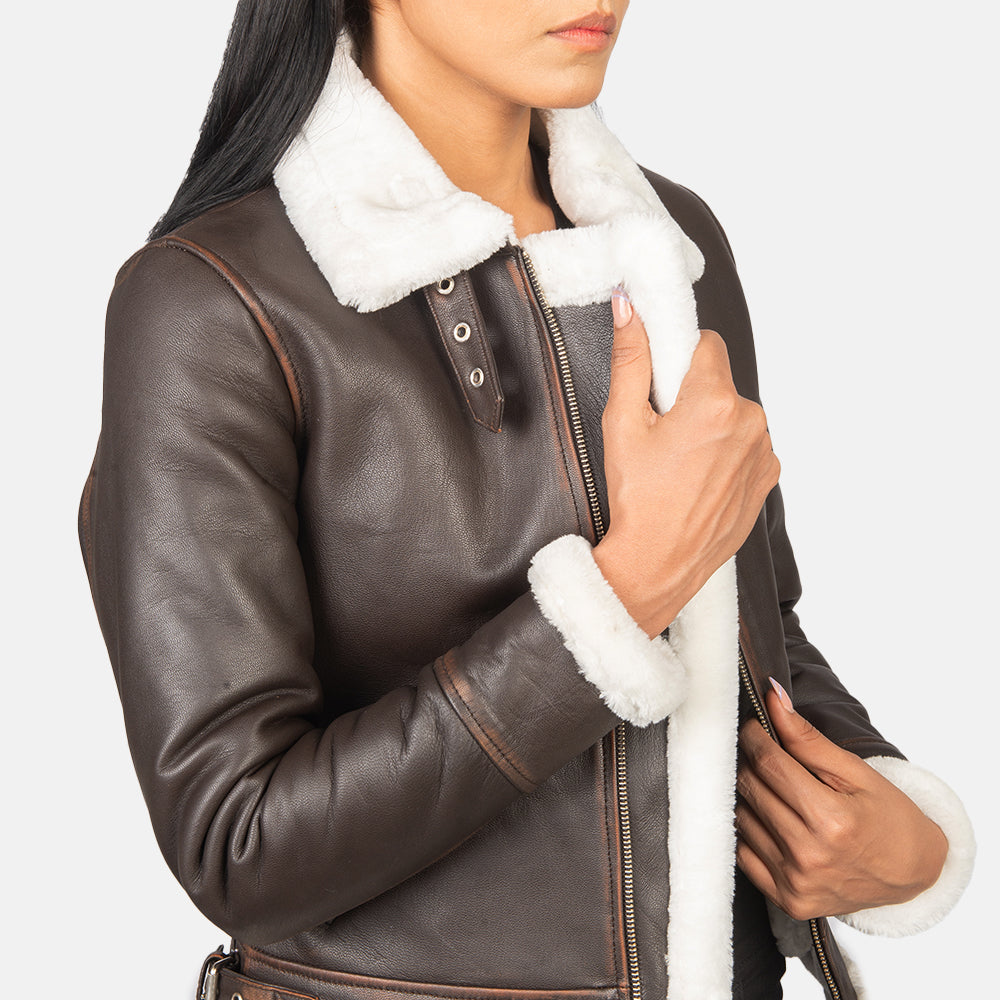 Sherilyn B-3 Leather Bomber Jacket