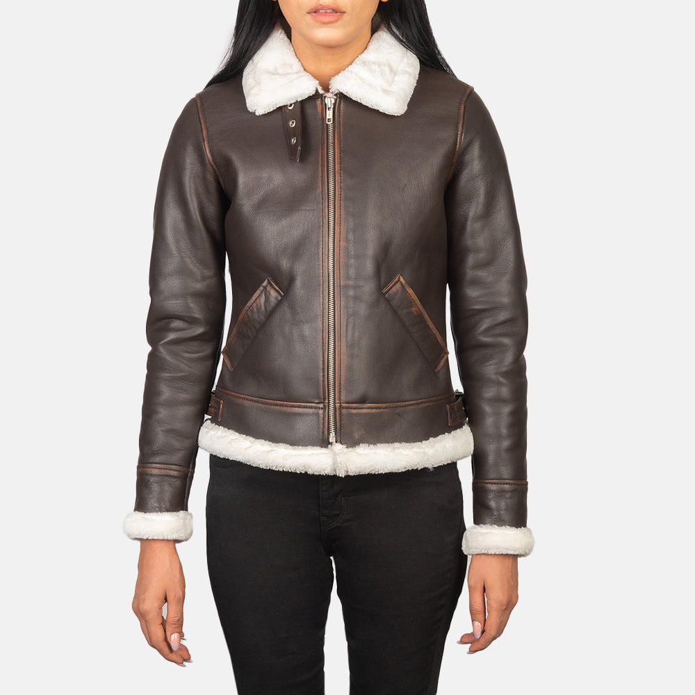 Sherilyn B-3 Leather Bomber Jacket
