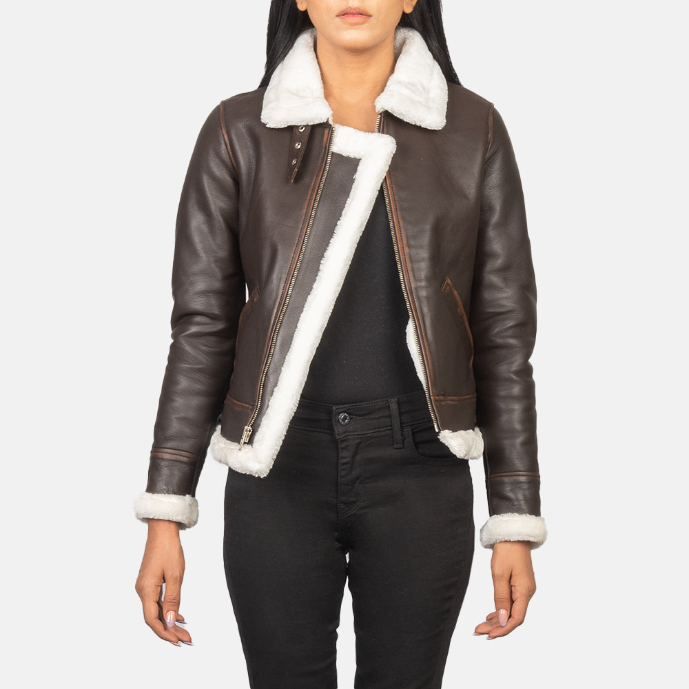 Sherilyn B-3 Leather Bomber Jacket