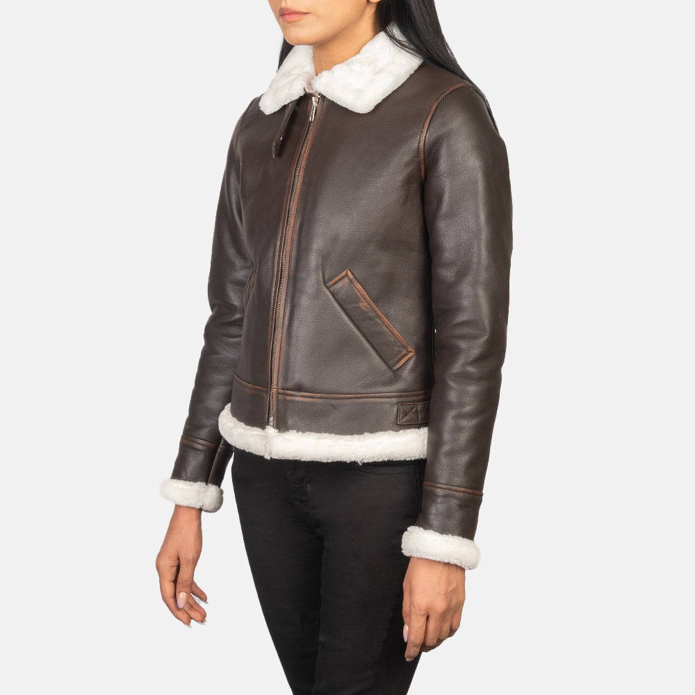 Sherilyn B-3 Leather Bomber Jacket