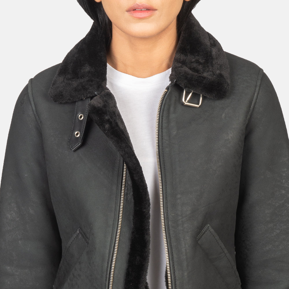 Sherilyn B-3 Leather Bomber Jacket