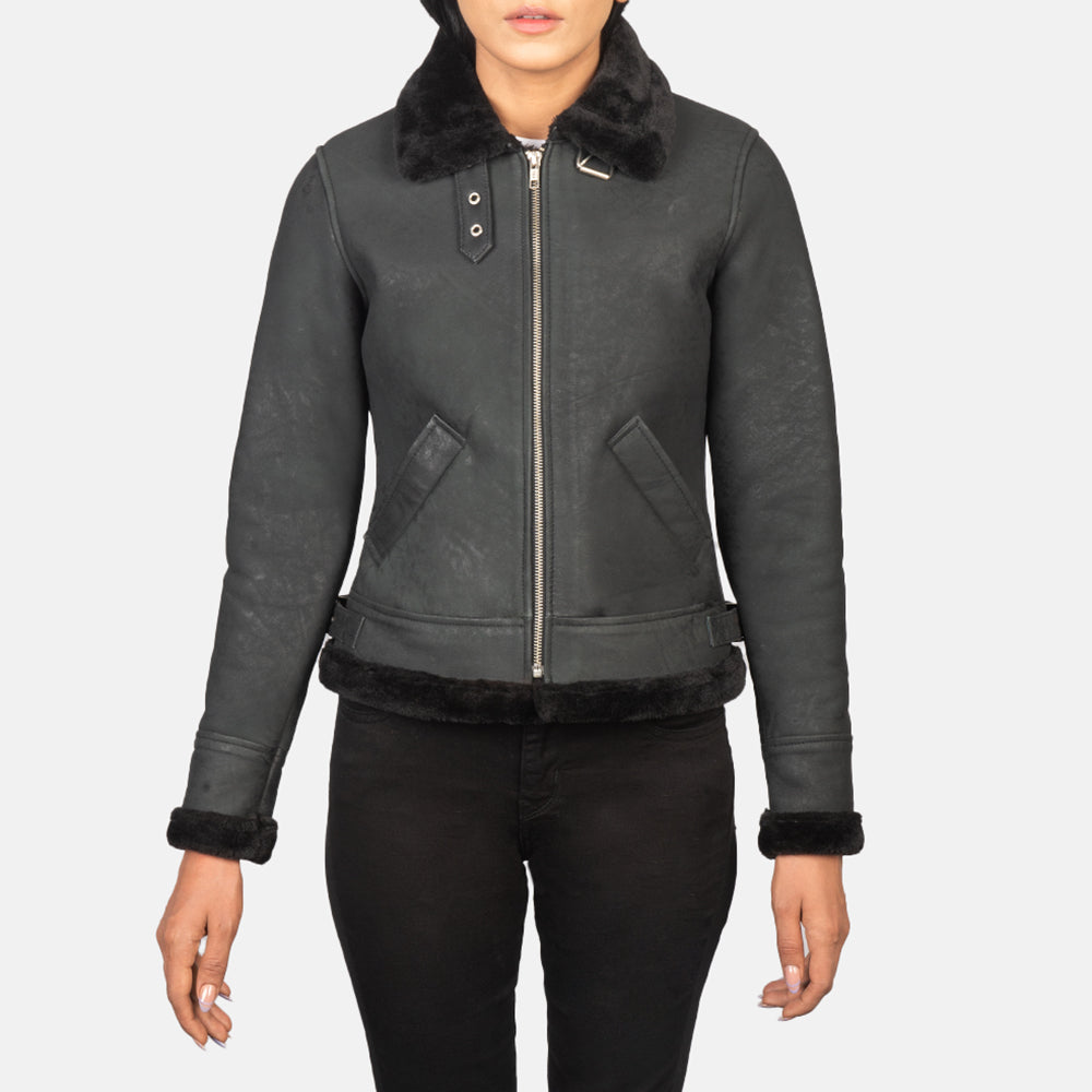 Sherilyn B-3 Leather Bomber Jacket