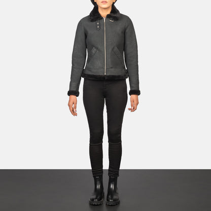 Sherilyn B-3 Leather Bomber Jacket