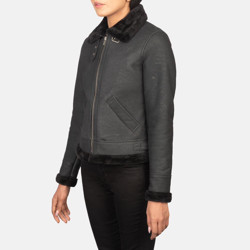 Sherilyn B-3 Leather Bomber Jacket
