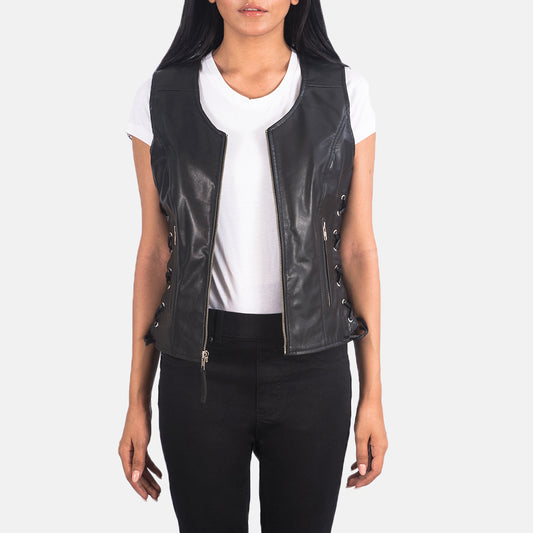 Vanda Leather Biker Vest