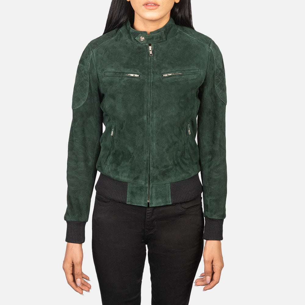 Zenna  Leather Bomber Jacket