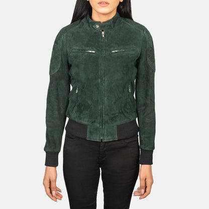 Zenna  Leather Bomber Jacket