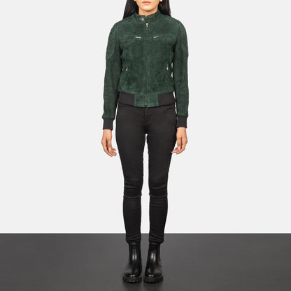 Zenna  Leather Bomber Jacket