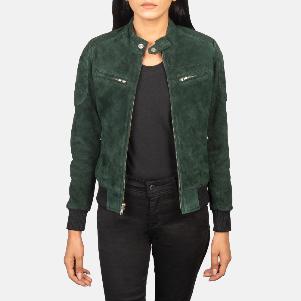 Zenna  Leather Bomber Jacket