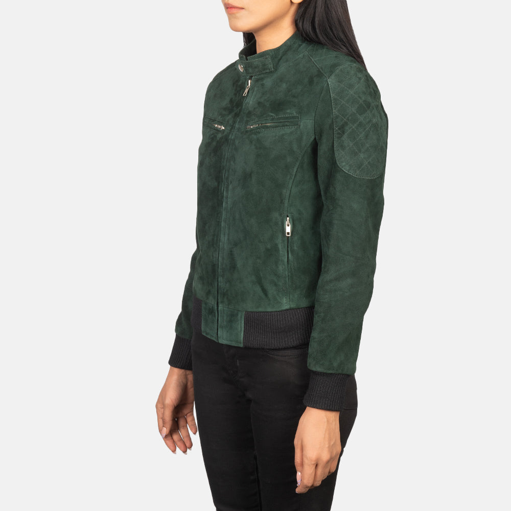 Zenna  Leather Bomber Jacket