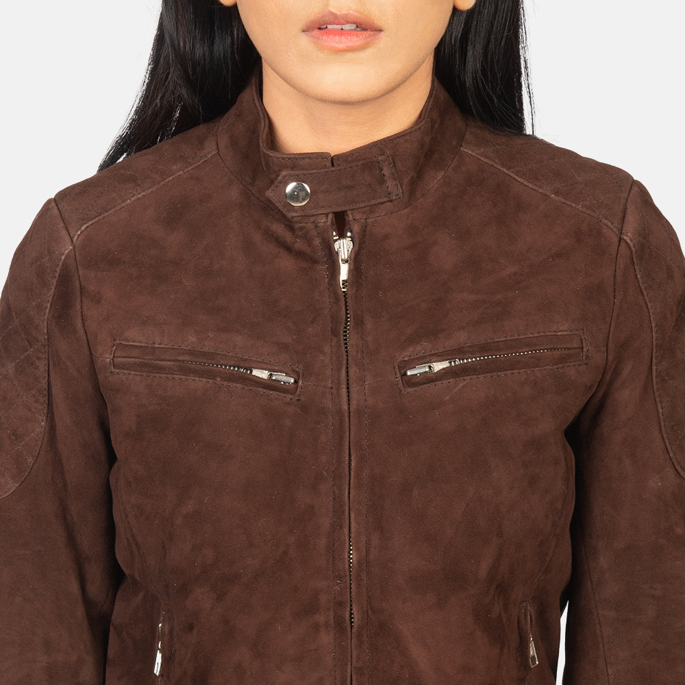 Zenna  Leather Bomber Jacket