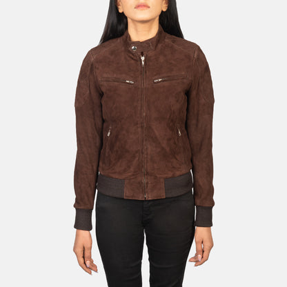 Zenna  Leather Bomber Jacket
