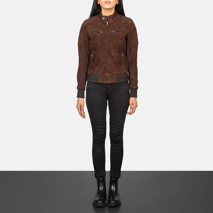 Zenna  Leather Bomber Jacket