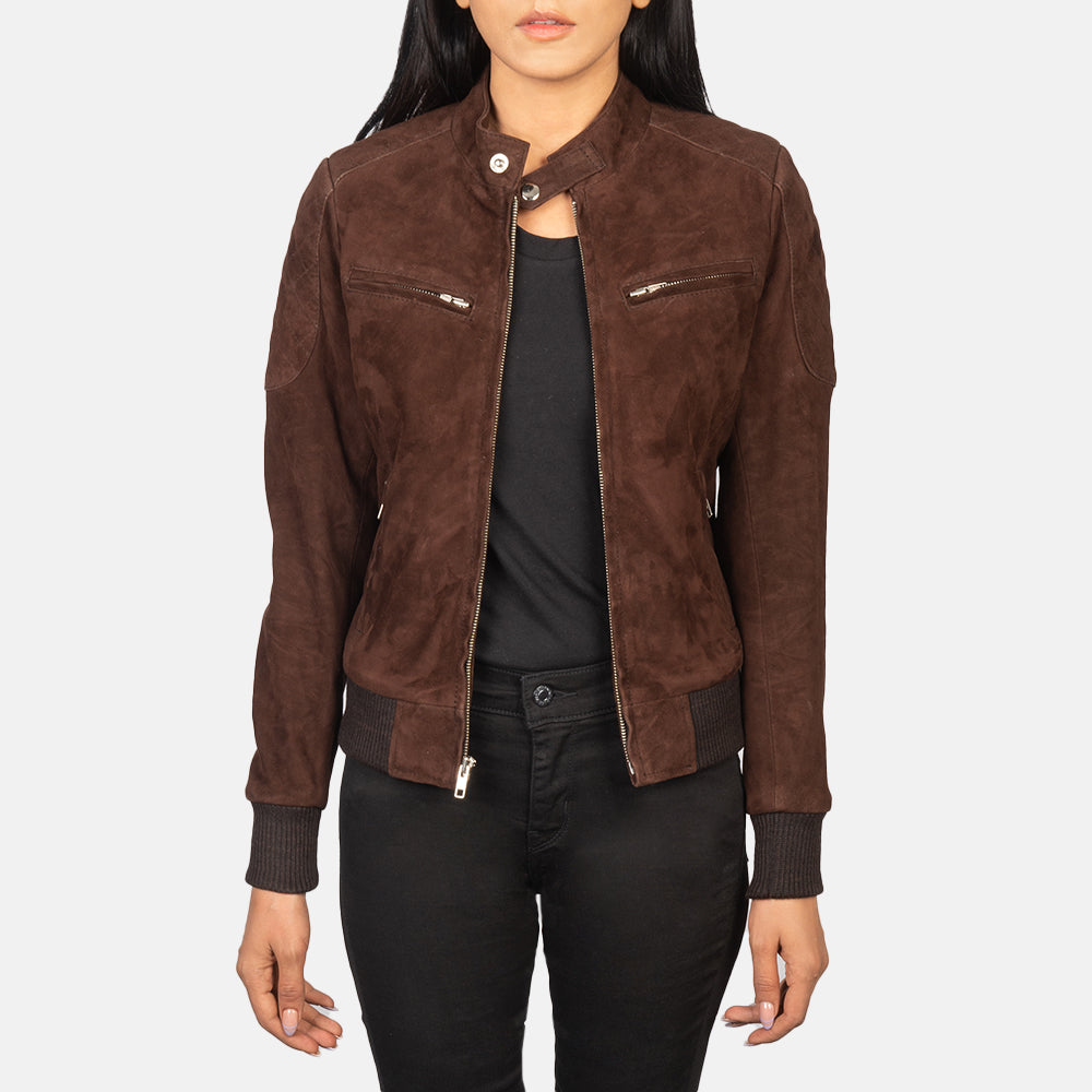 Zenna  Leather Bomber Jacket