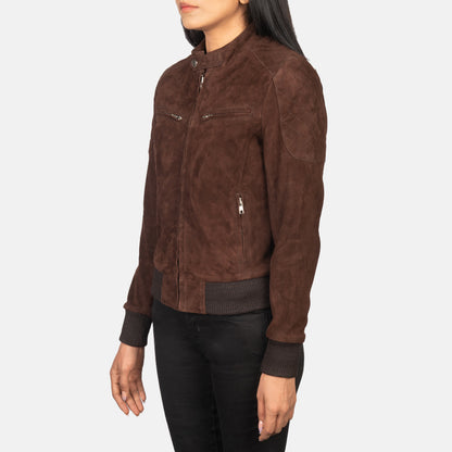 Zenna  Leather Bomber Jacket