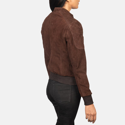 Zenna  Leather Bomber Jacket