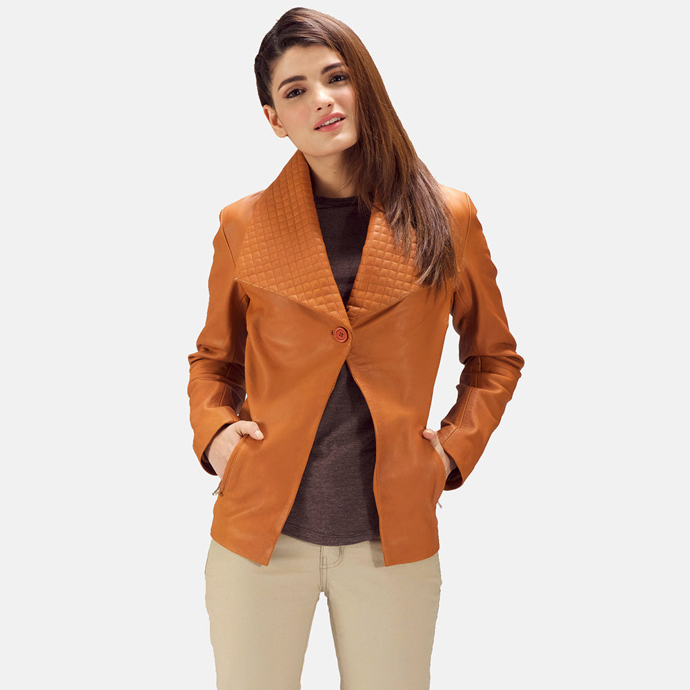 Lee Tan  Leather Blazer