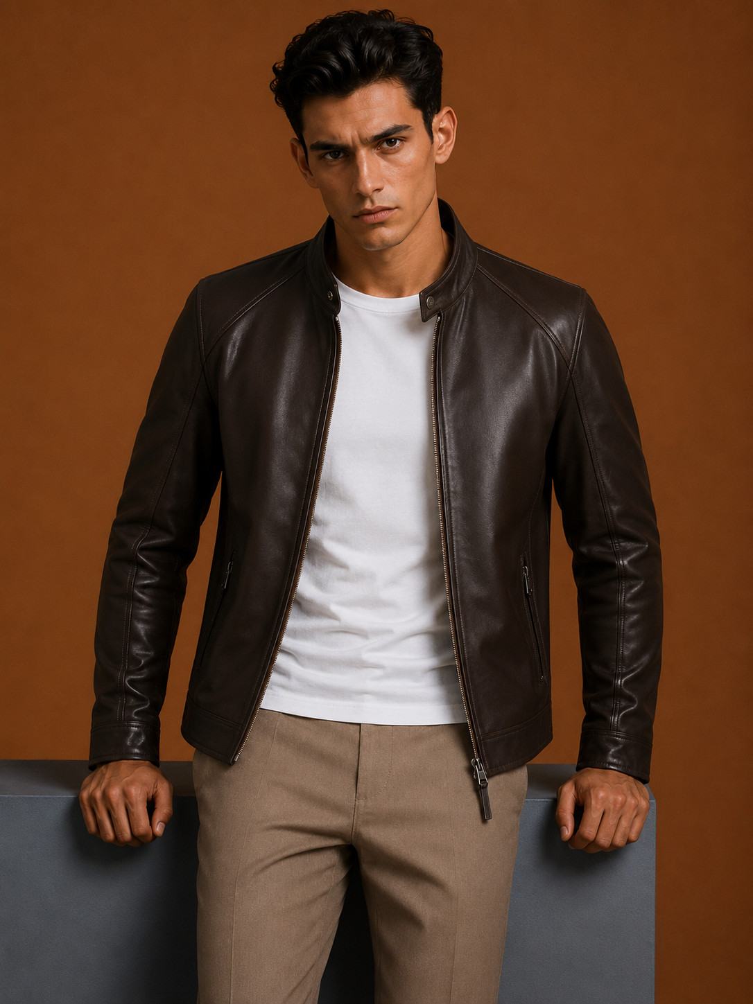 Unic Simple  Leather Jacket