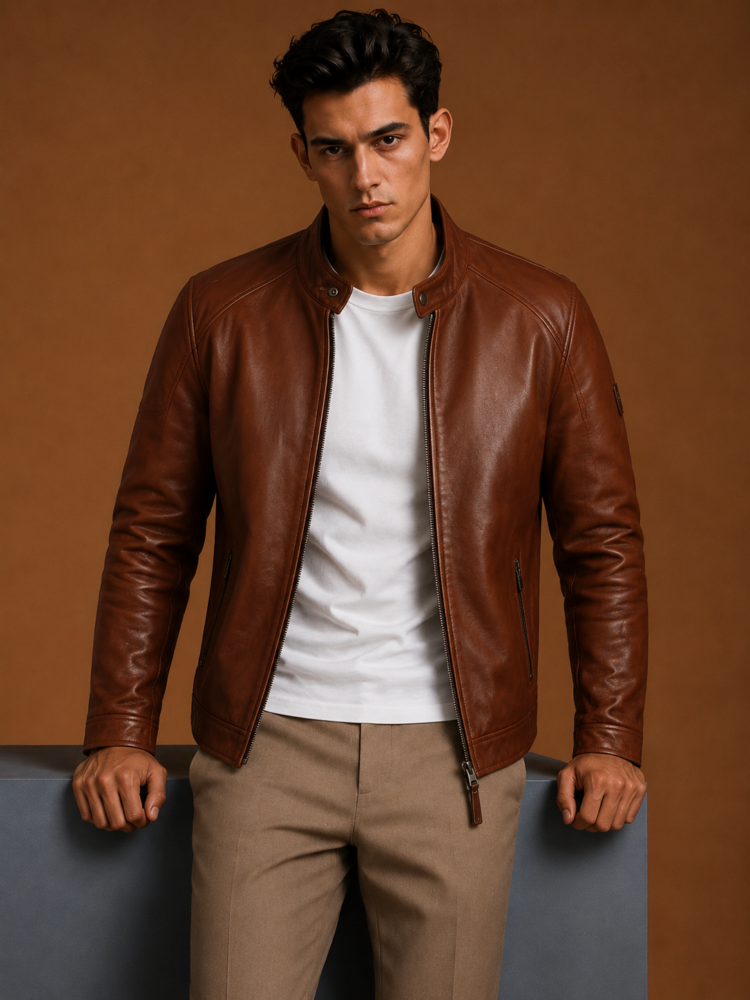 Unic Simple  Leather Jacket